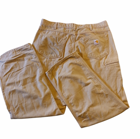 Carhartt Men's Tan 5 Pockey Cargo Pants Size 36x32 Original Fit - Picture 7 of 7